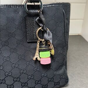 Eifel Tower Macarons Paris Bag Charm Key Holder